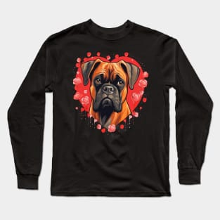 Boxer Valentine Day Long Sleeve T-Shirt